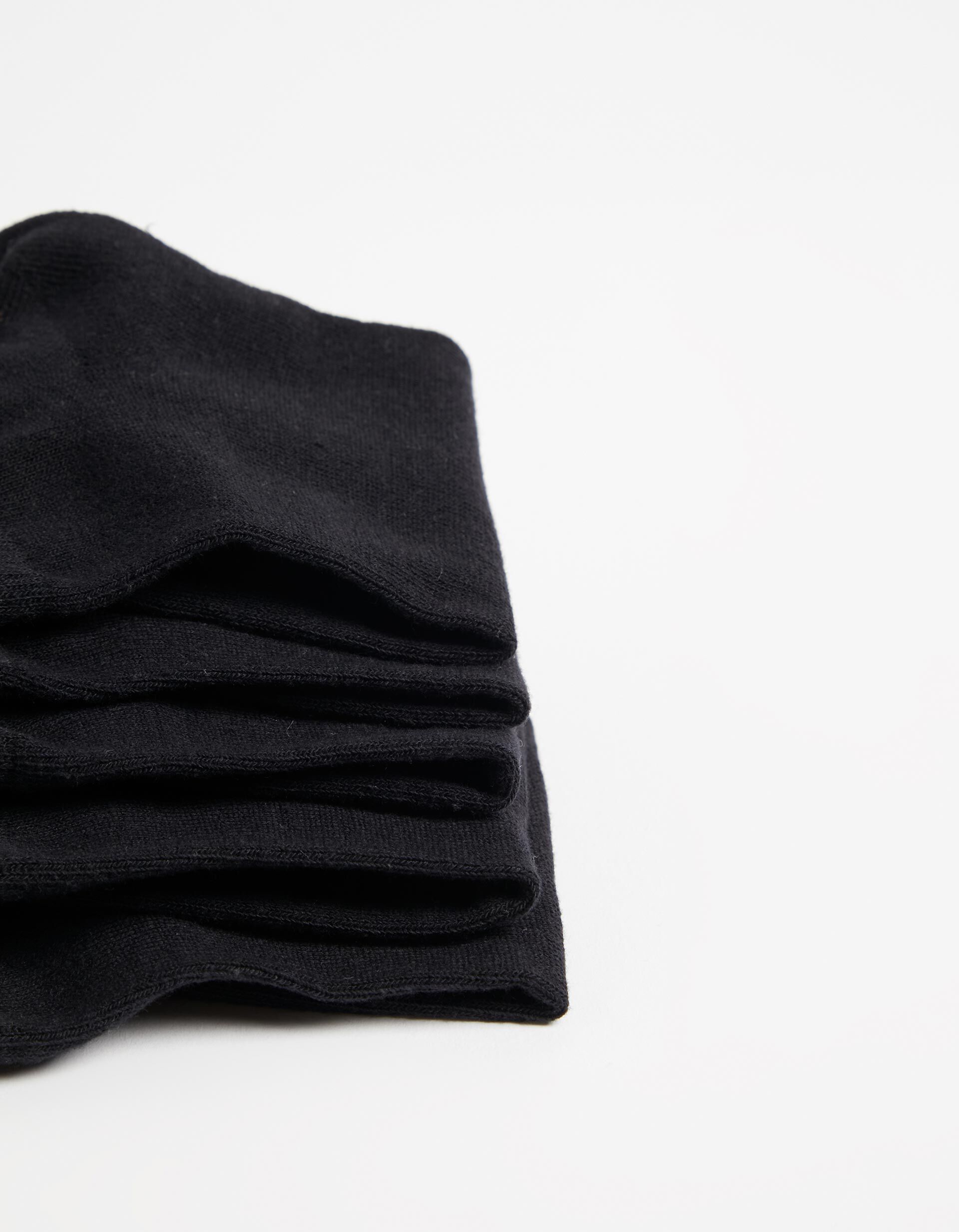 Comprar Online 5 Meias Curtas de Algod&atilde;o, Mulher, Preto