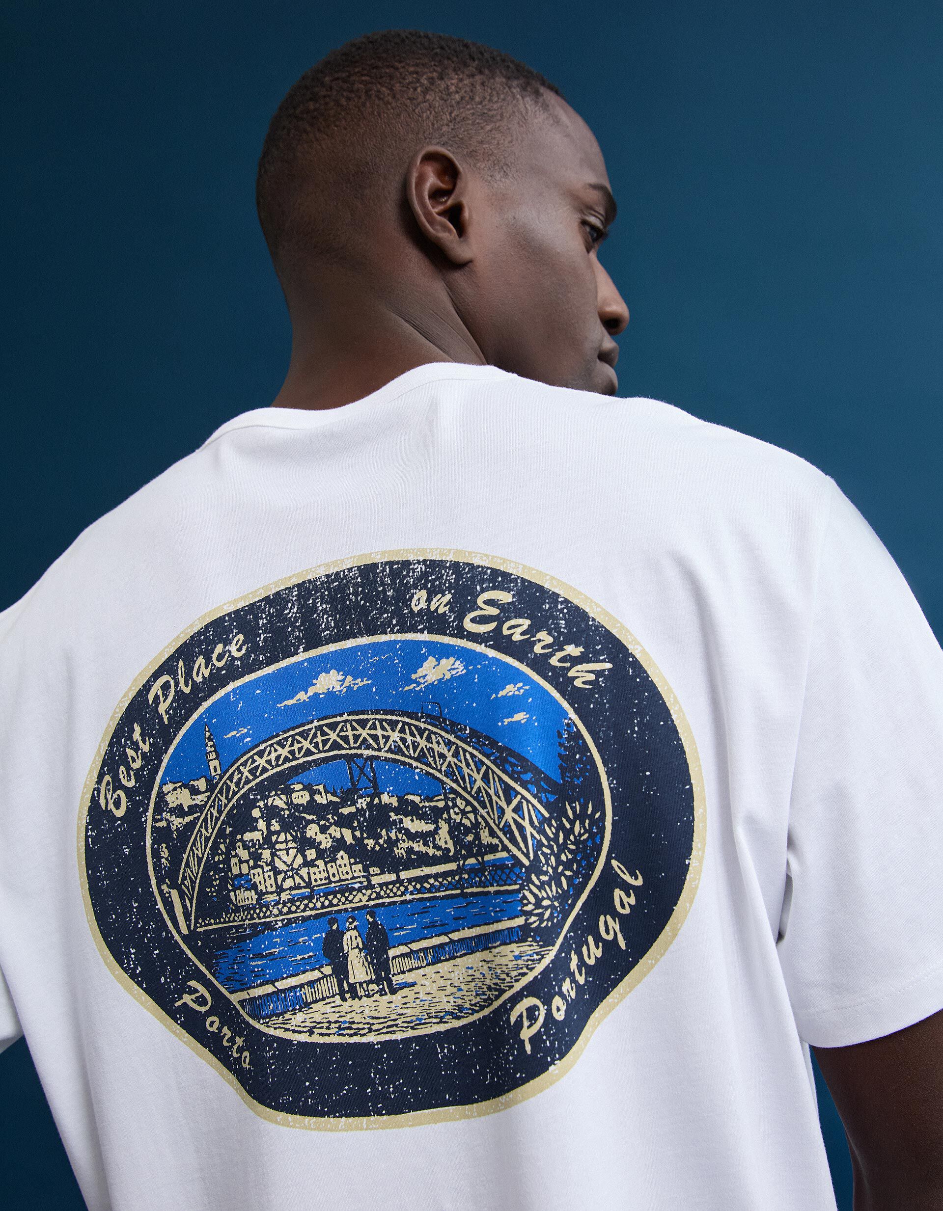 Comprar Online T-shirt Jersey Estampada, Homem, Branco