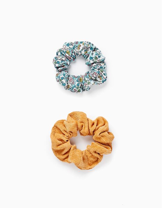 Comprar Online Pack of 2 Scrunchie Elastic Hair Ties for Baby Girls, Multicolor