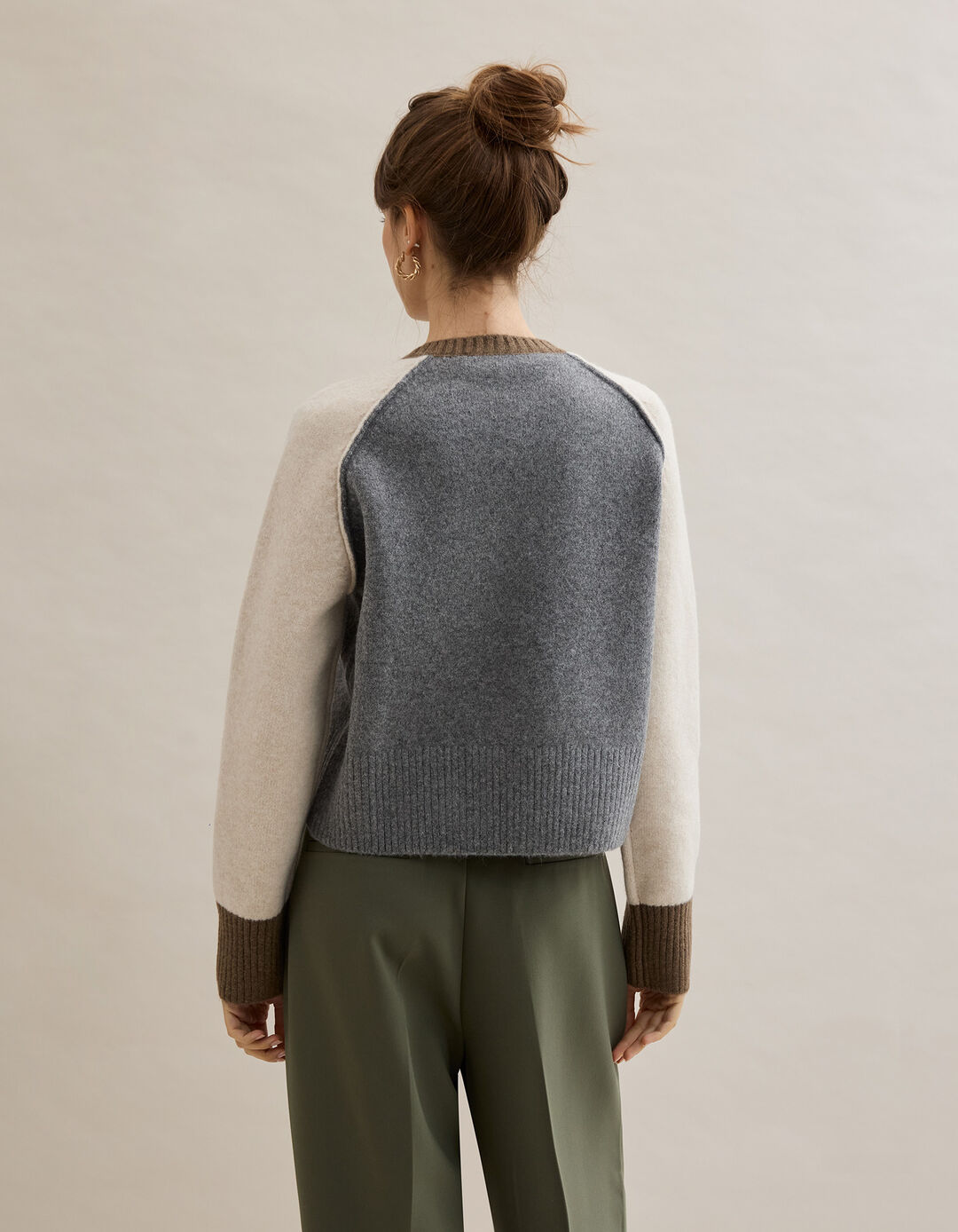 Casaco com L&atilde;, Mulher, Cinzento