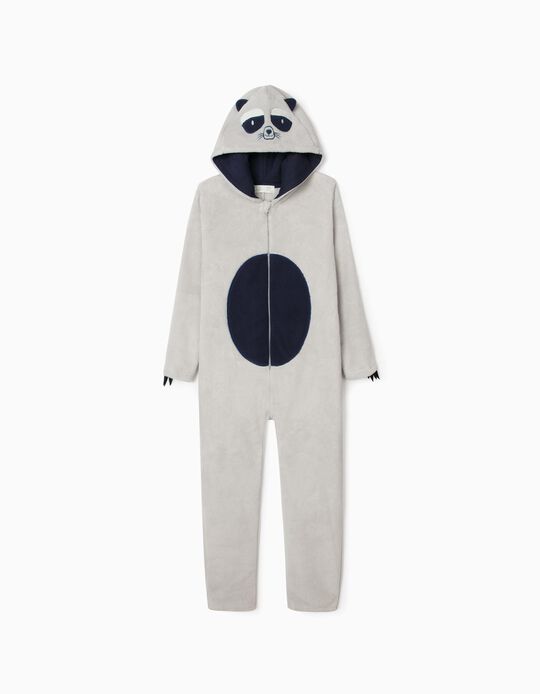 Pijama Mono para Niño 'Raccoon', Gris/Azul