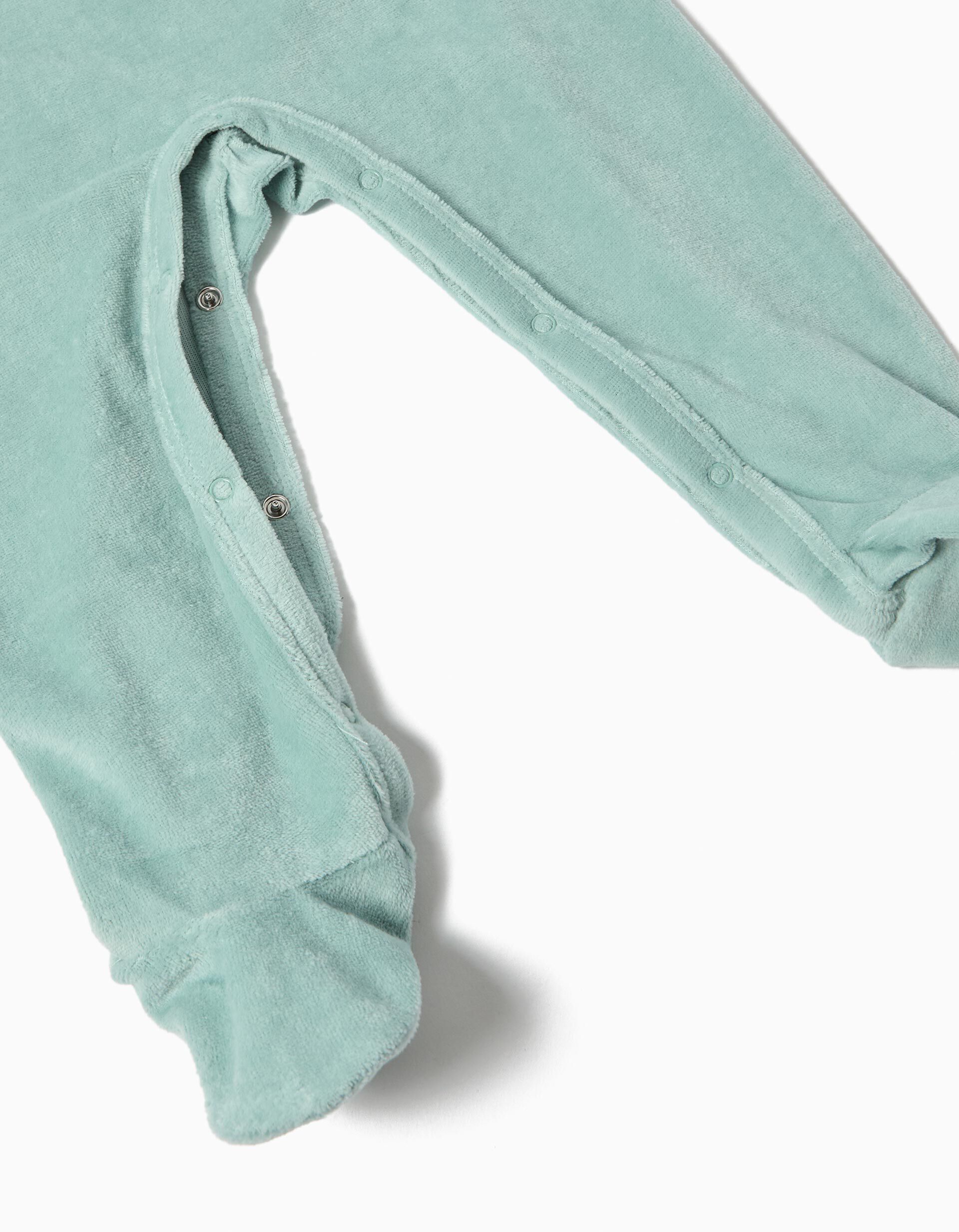 Comprar Online Pack 2 Babygrows Veludo, Rec&eacute;m-Nascido, Verde Claro