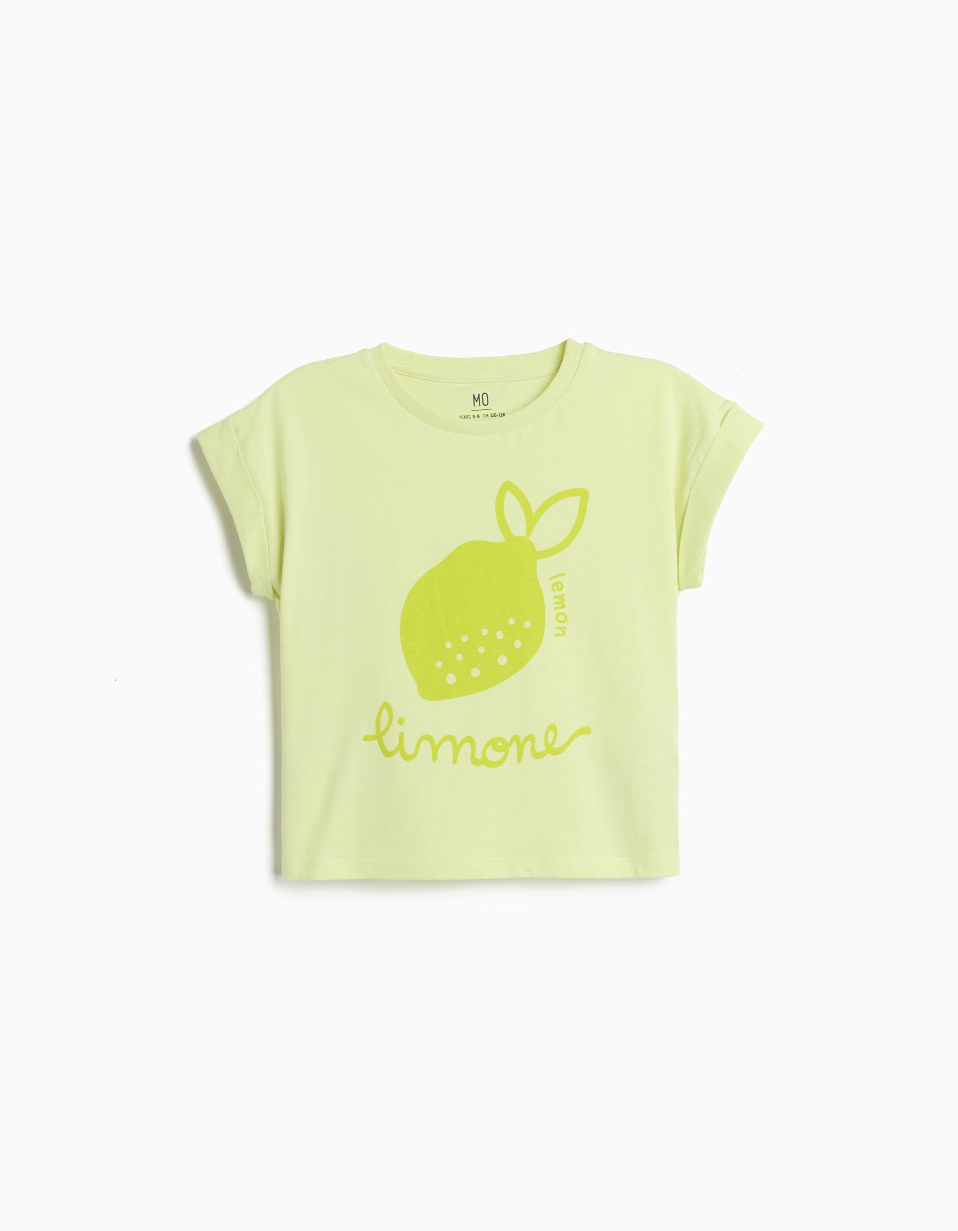 Comprar Online T-shirt Estampada, Menina, Amarelo Claro
