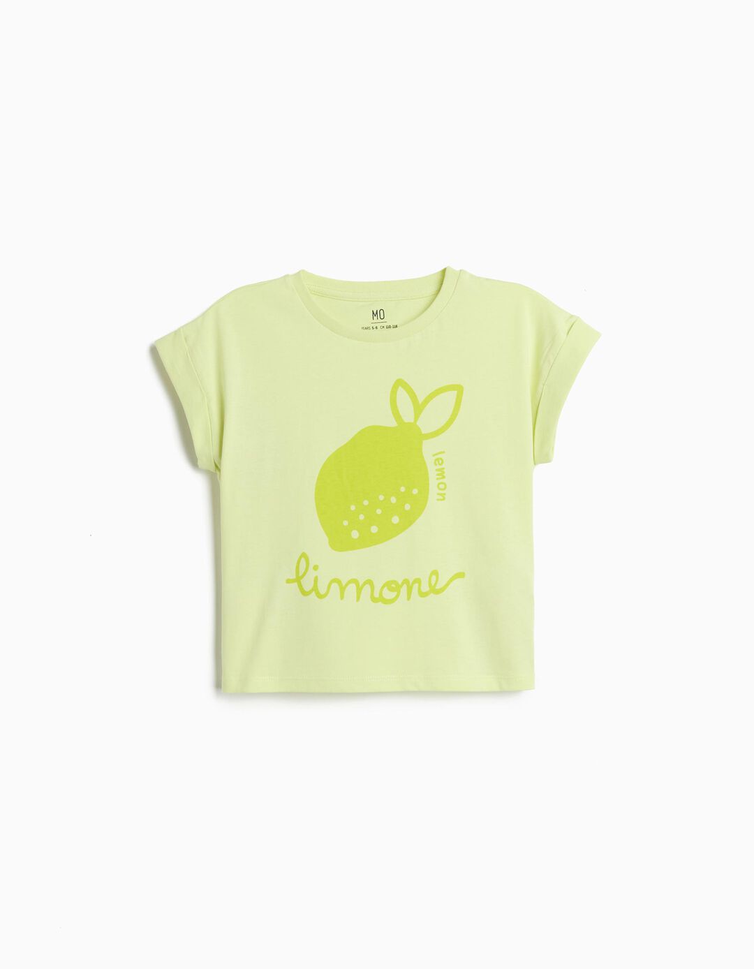T-shirt Estampada, Menina, Amarelo Claro