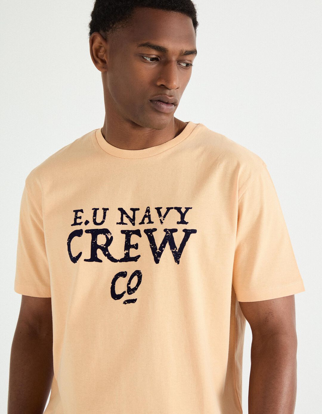 T-shirt Print, Homem, Laranja Claro 