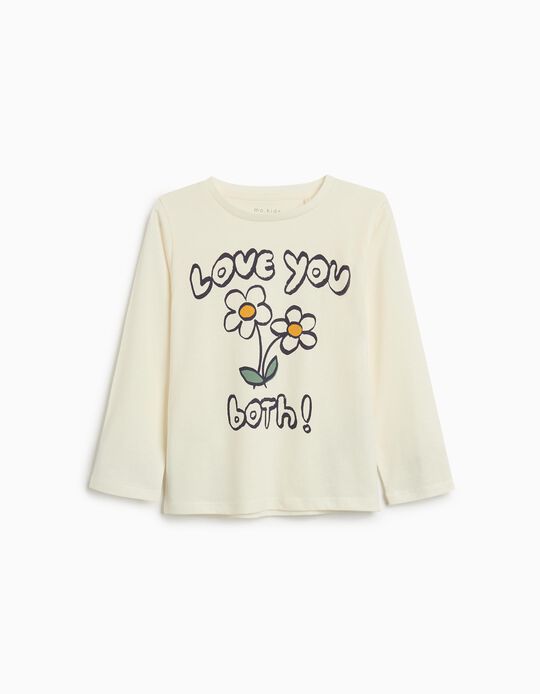 Comprar Online T-shirt de Manga Comprida Estampado, Menina, Branco
