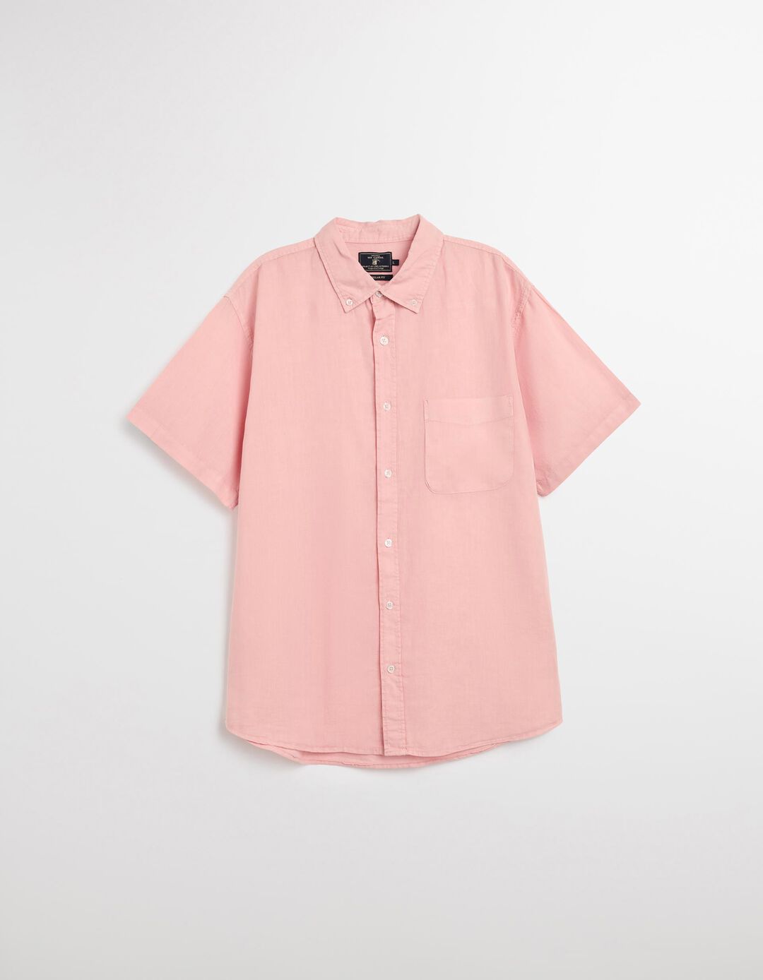 Camisa com Linho, Homem, Rosa Claro