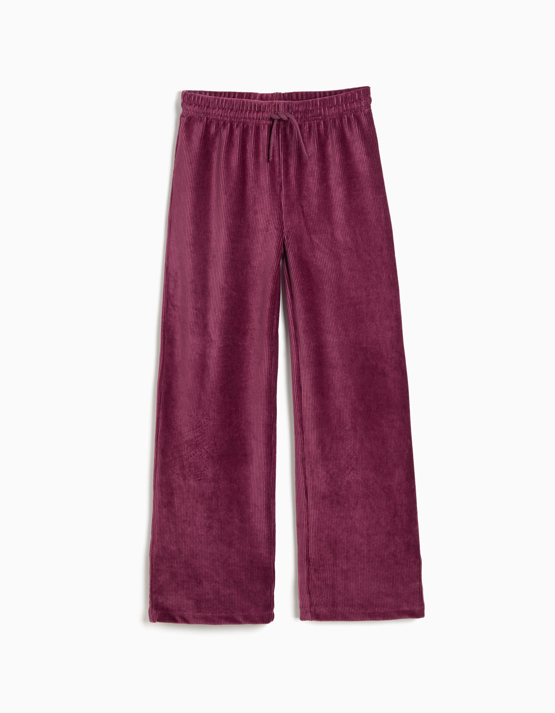 Comprar Online Cal&ccedil;as De Malha Wide Leg, Menina, Roxo Escuro