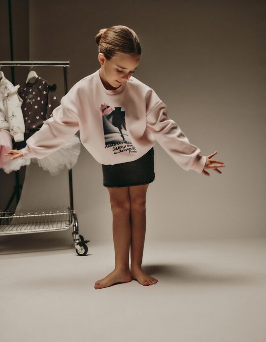 Comprar Online Sweatshirt de Felpa, Menina, Rosa Claro