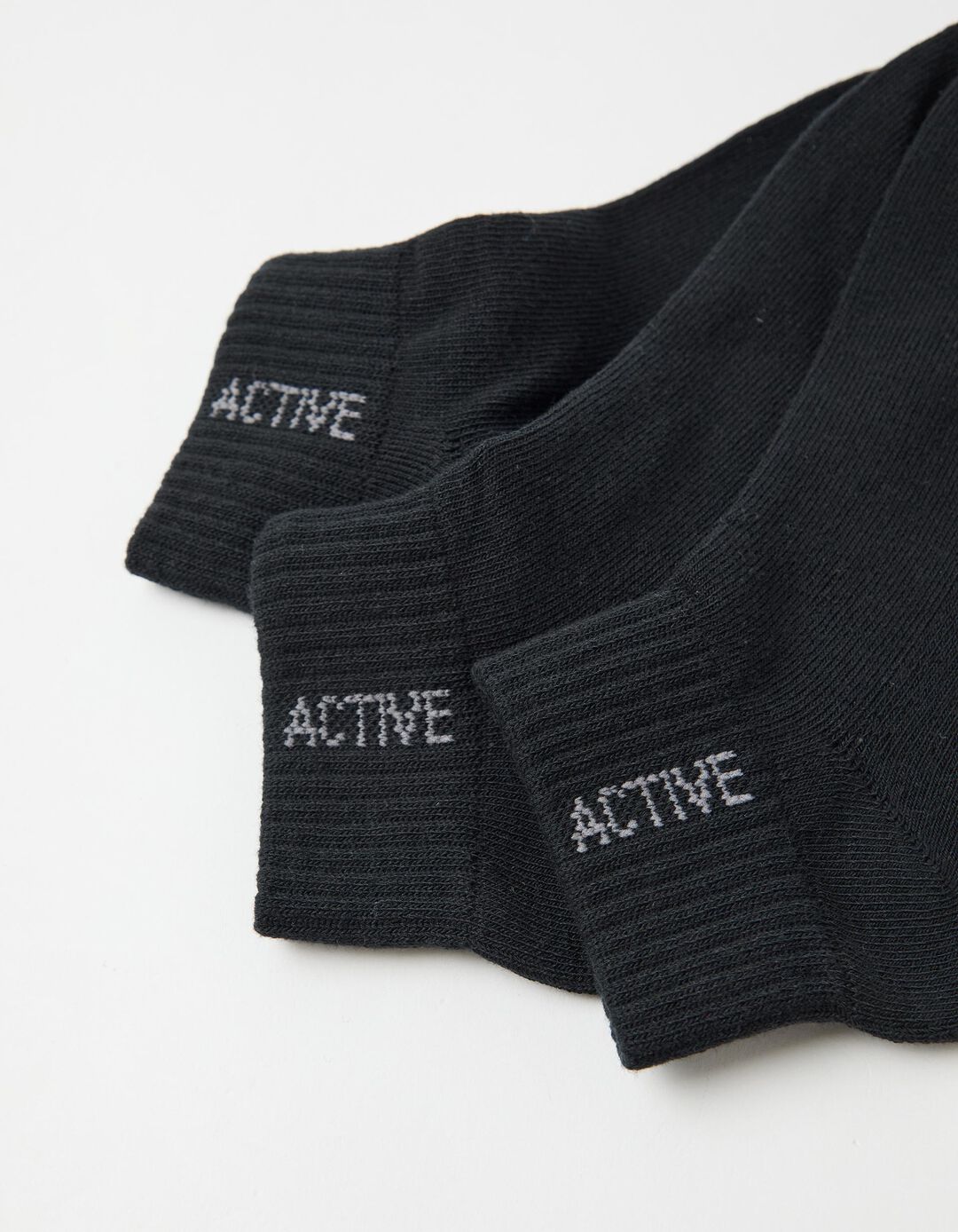 Pack 3 Pares de Meias Tornozelo, Homem, Preto