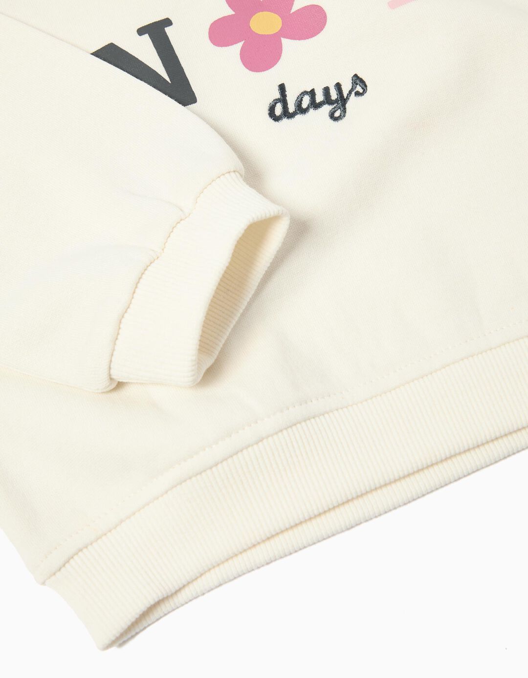 Sweatshirt de Felpa, Menina, Cru