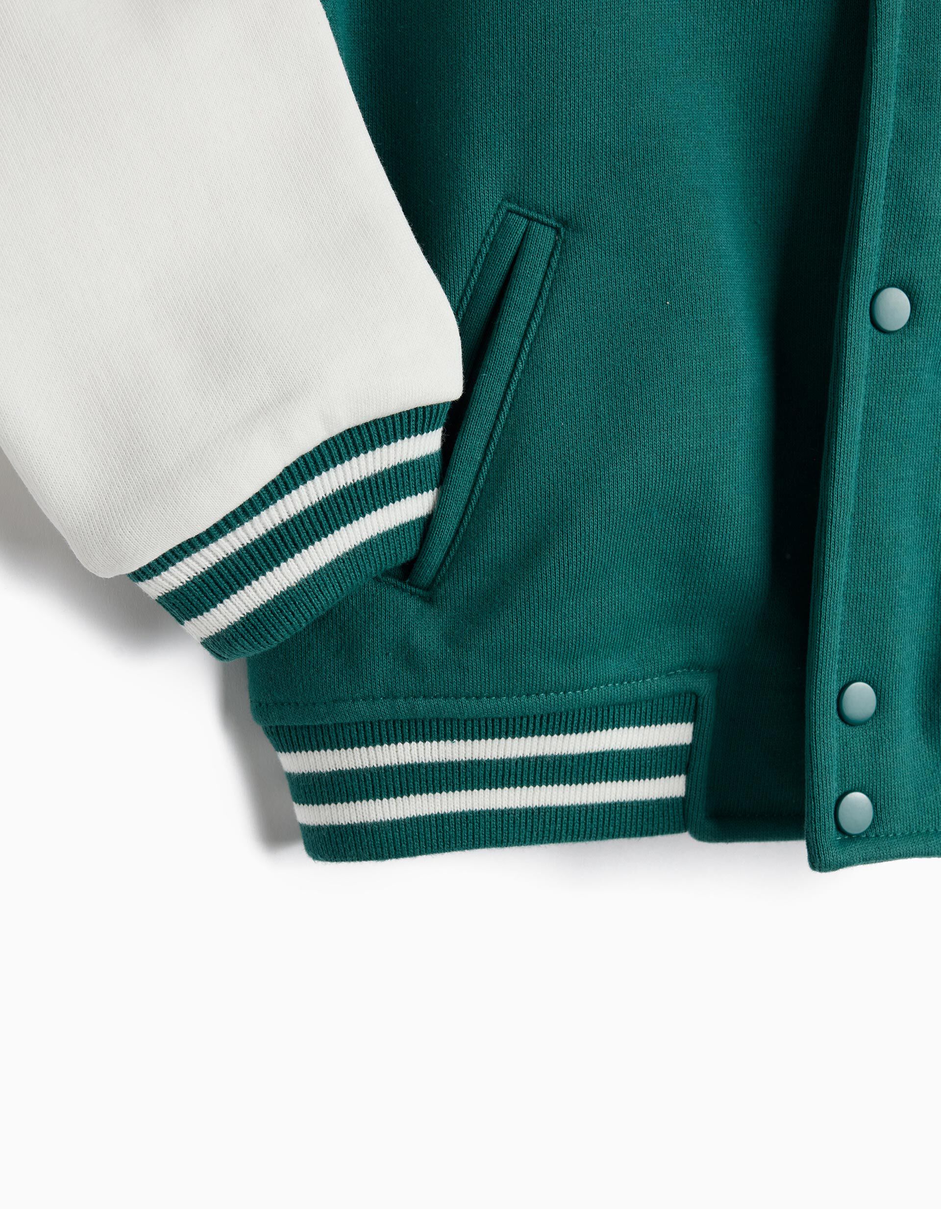 Comprar Online Bomber De Felpa, Menino, Verde Escuro