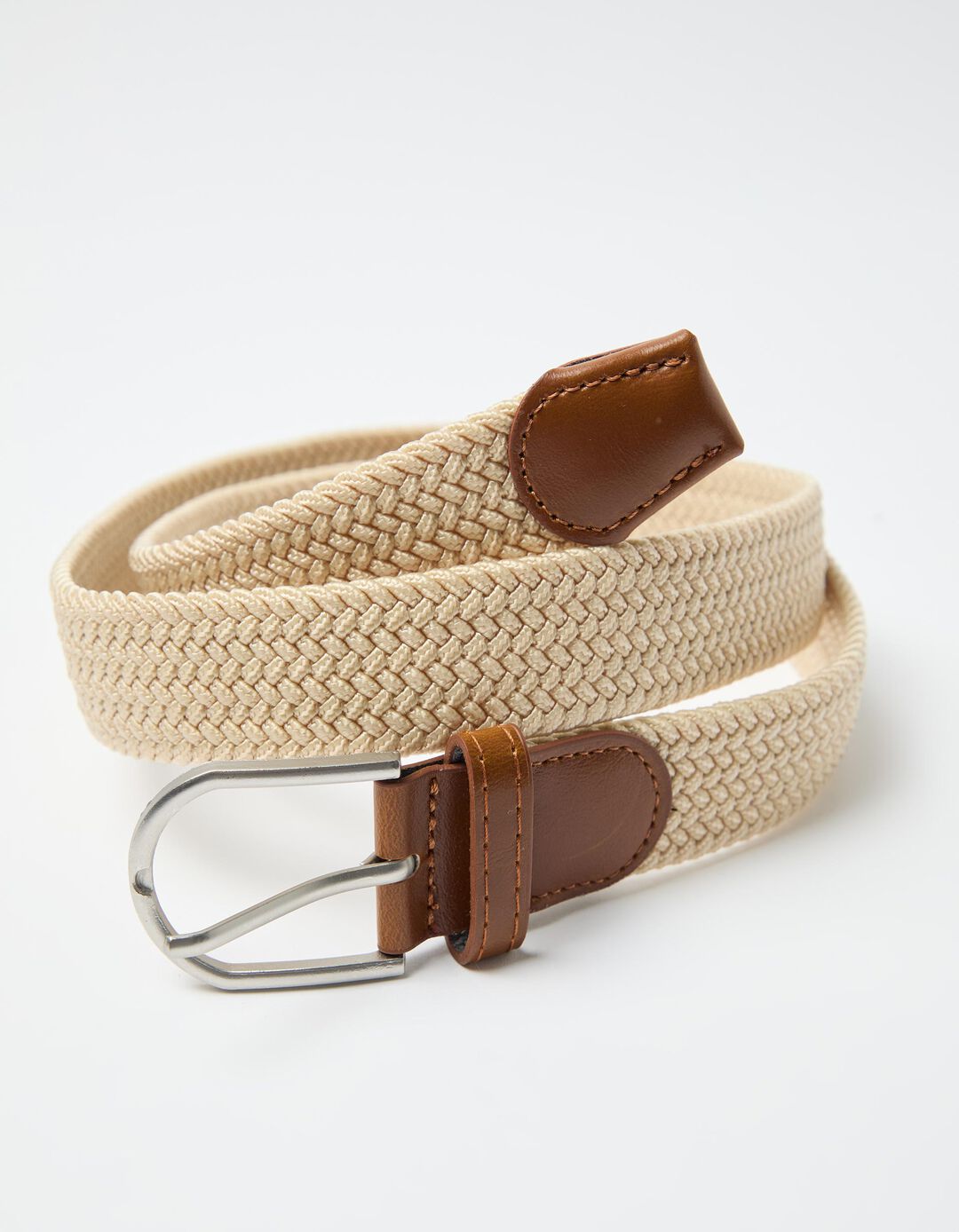 Cinto El&aacute;stico, Homem, Bege