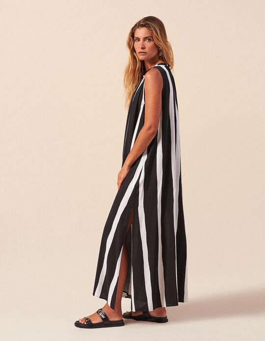 Comprar Online Vestido Riscas, Mulher, Preto