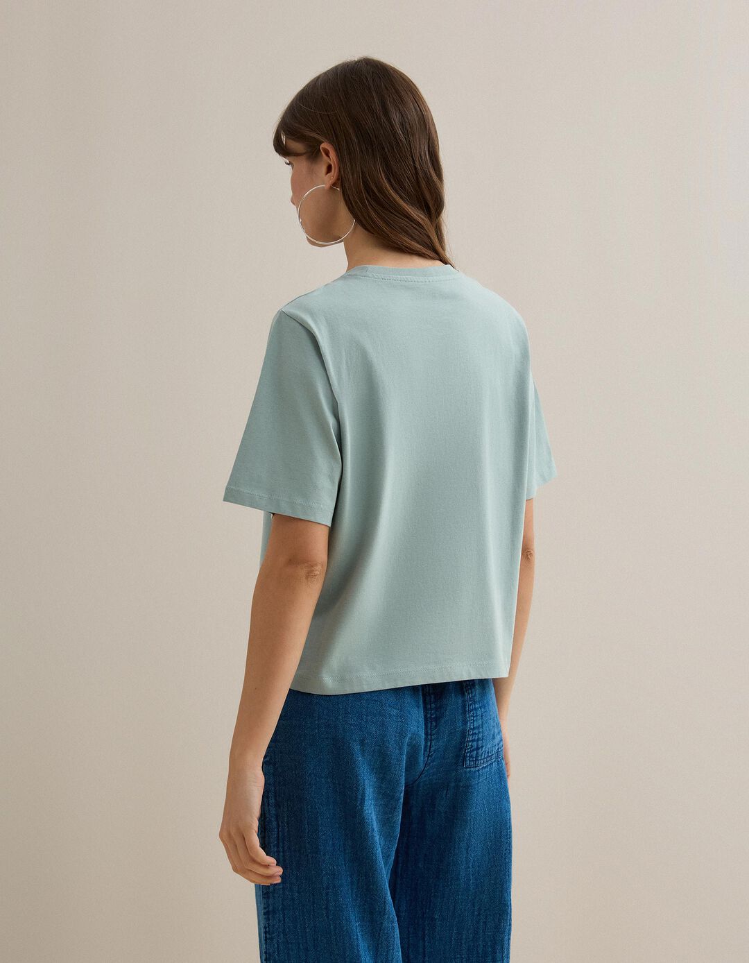 T-shirt Estampada, Mulher, Azul