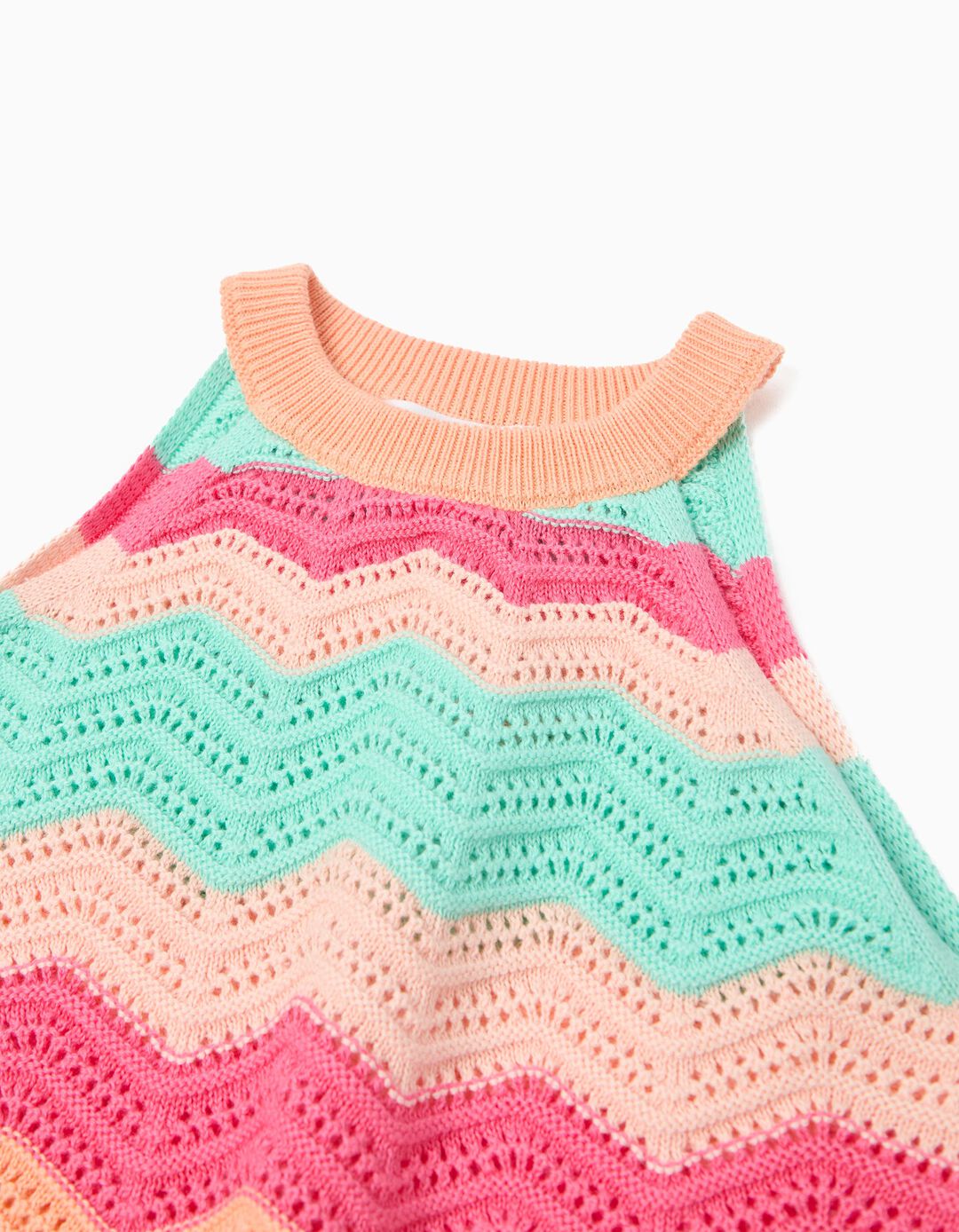 Top Crochet, Menina, Laranja Claro