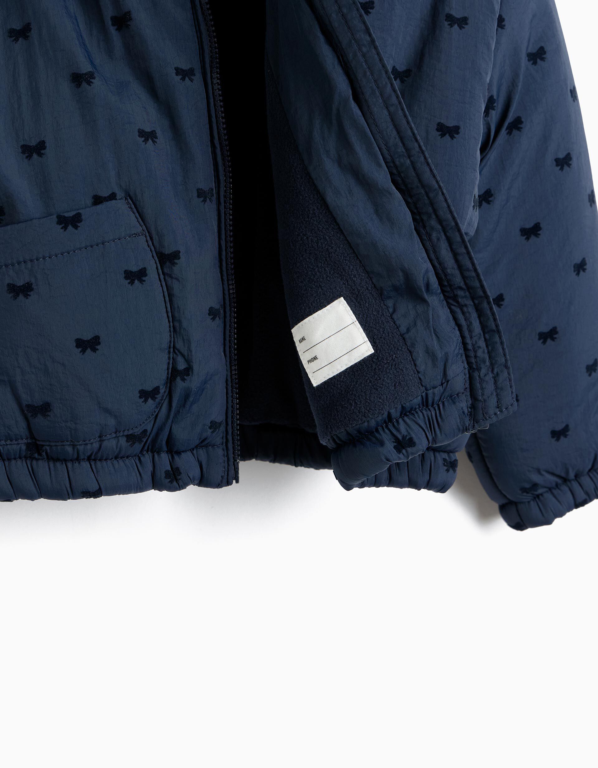 Comprar Online Casaco Acolchoado Com Capuz, Menina, Azul Escuro
