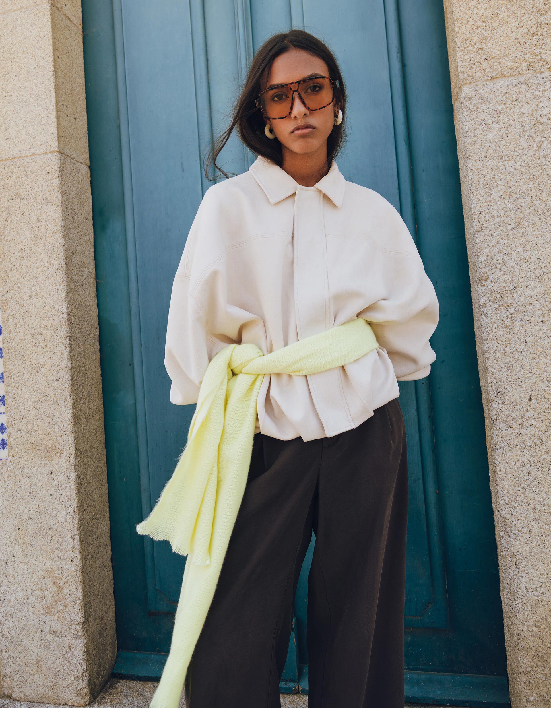 Comprar Online &Eacute;charpe em Malha, Mulher, Verde Claro