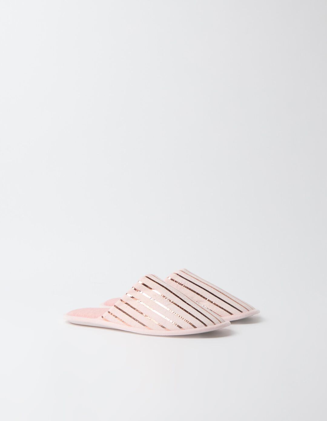 Chinelos De Quarto &Agrave;s Riscas, Mulher, Rosa