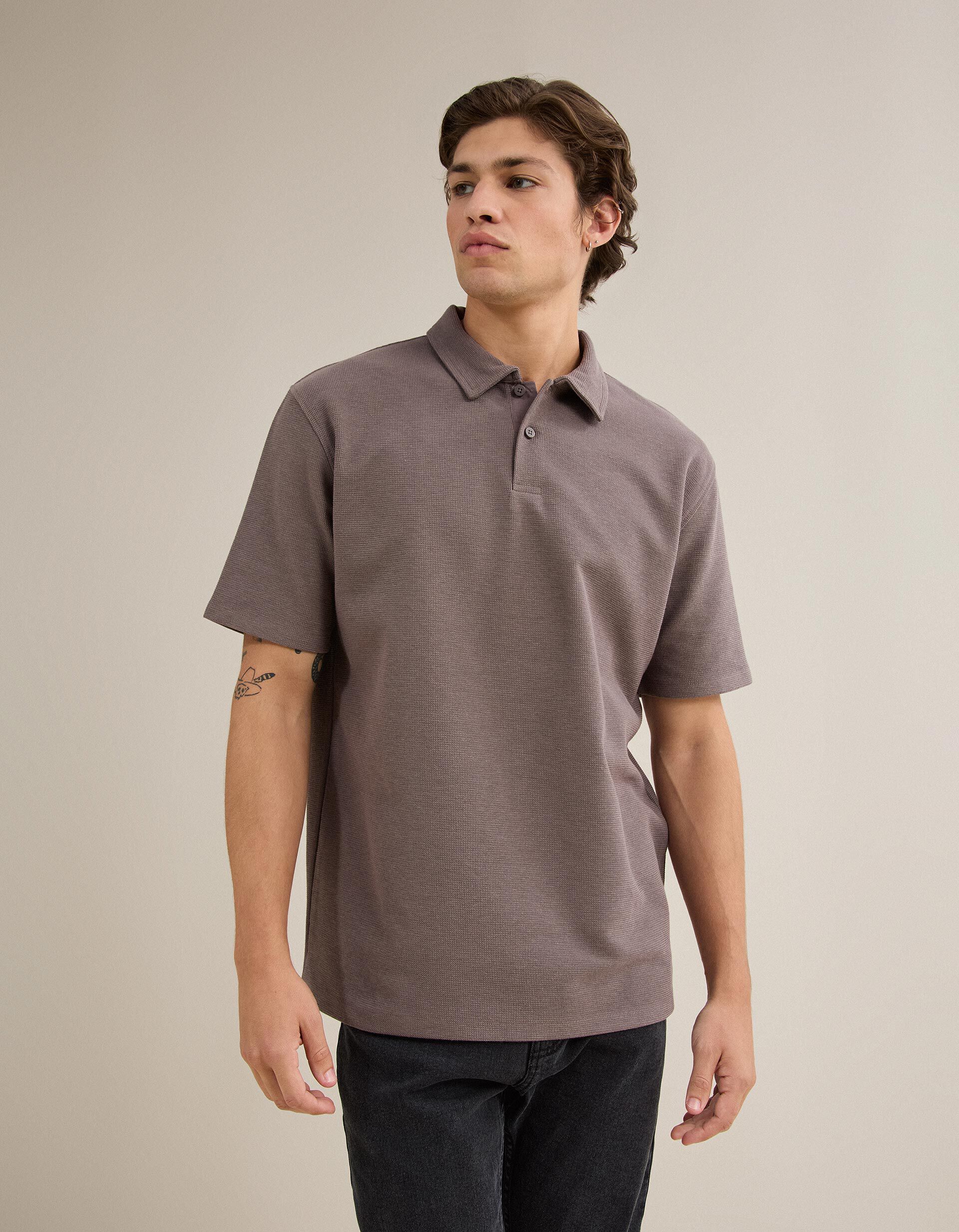 Comprar Online Polo Estruturado, Homem, Castanho Escuro