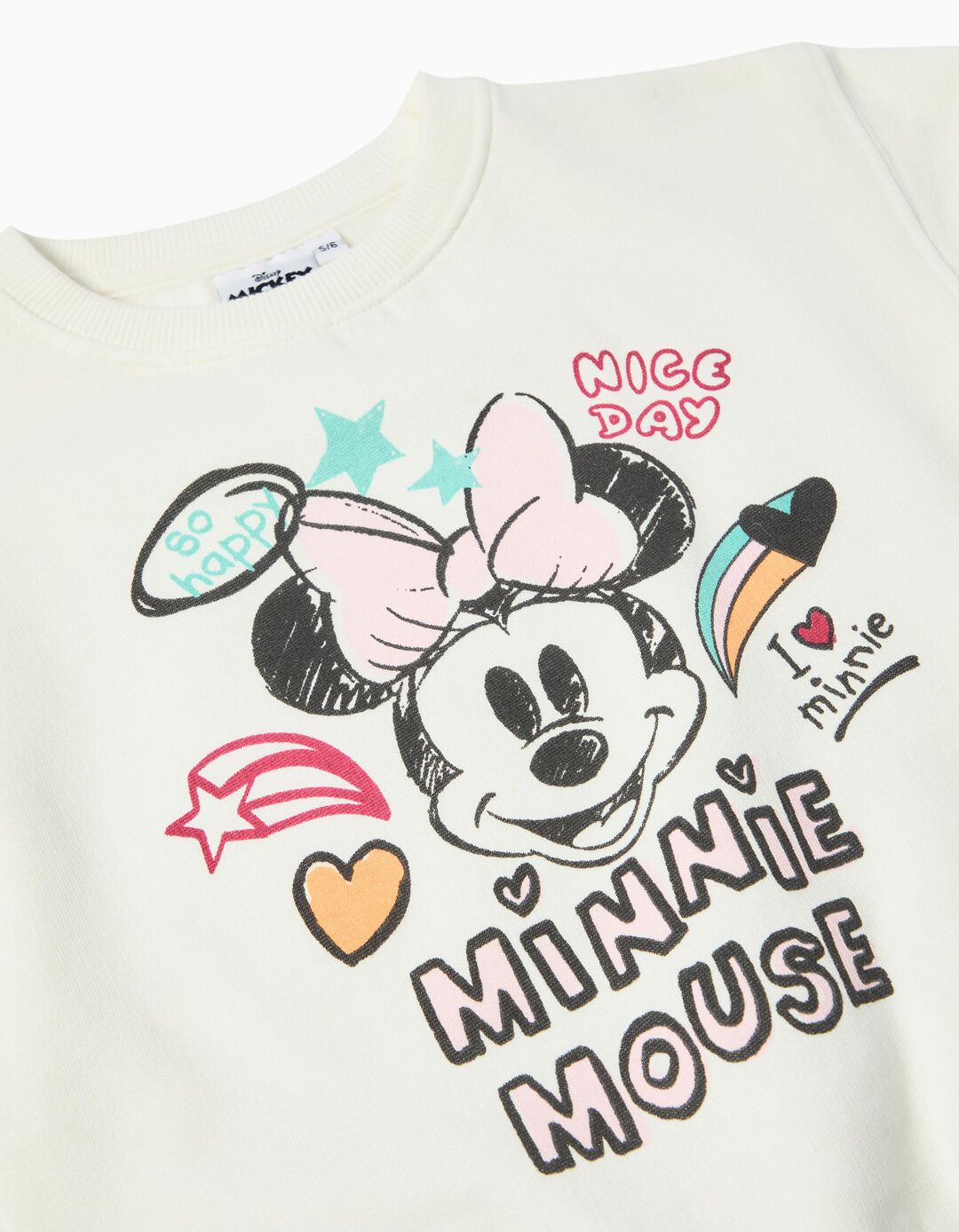 Sweatshirt de Felpa 'Minnie' ©Disney, Menina, Branco