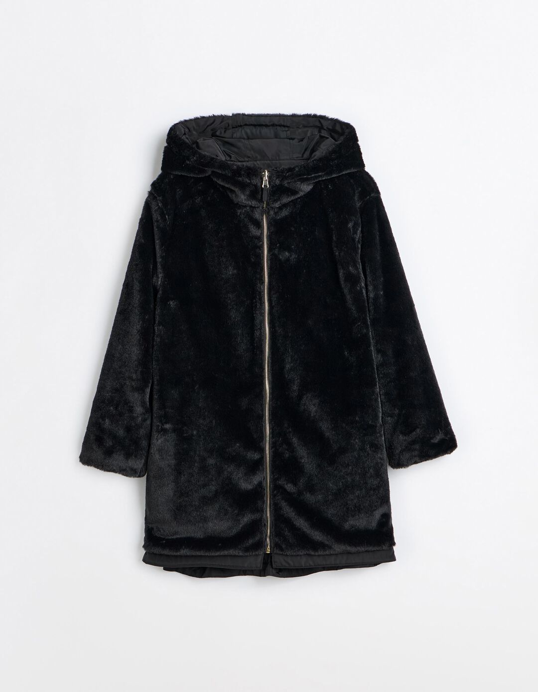 Parka Revers&iacute;vel, Mulher, Preto