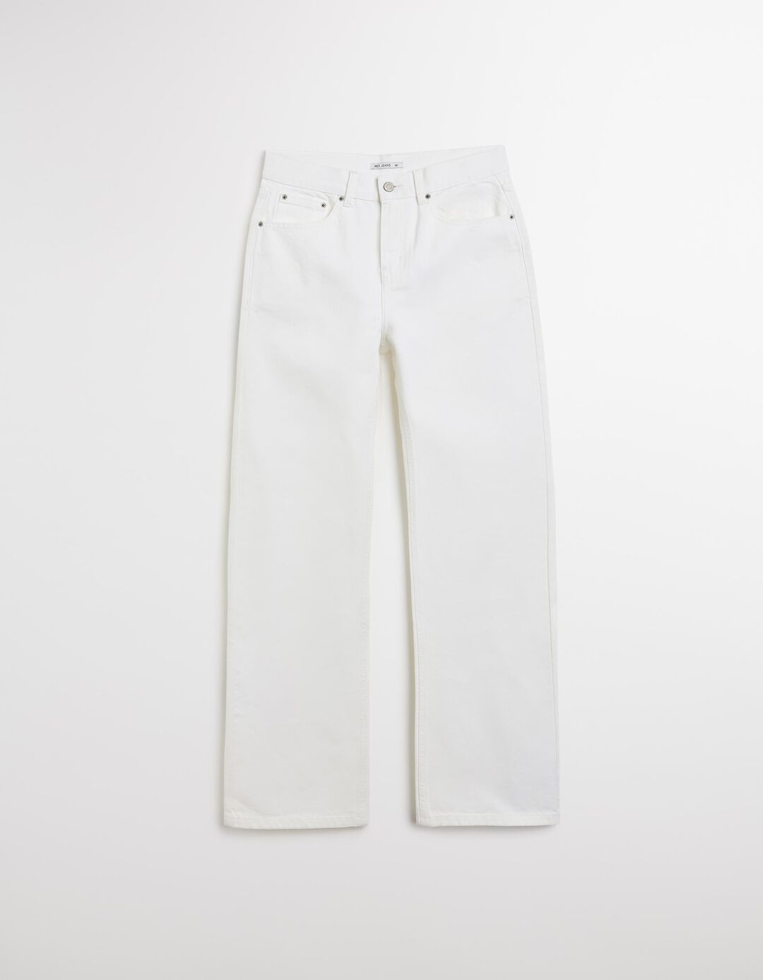 Calças de Ganga Wide Leg, Mulher, Branco