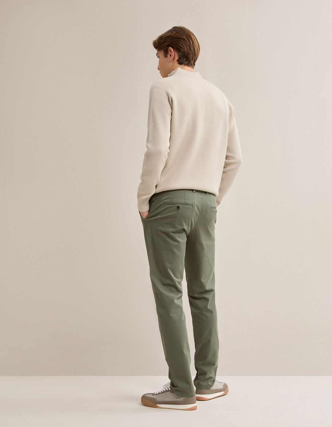 Cal&ccedil;as Chino Slim, Homem, Verde Escuro