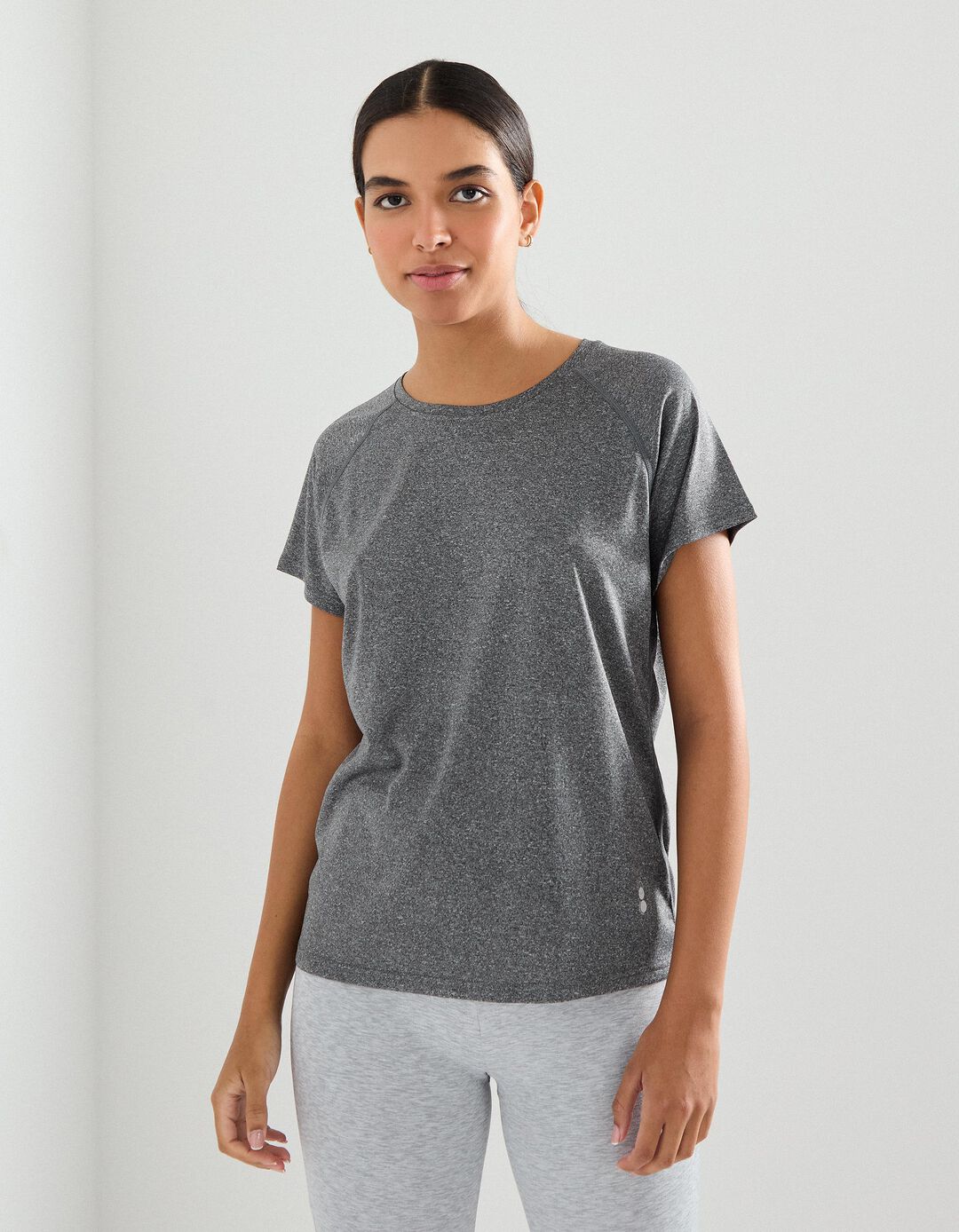 T-shirt de Desporto, Mulher, Cinzento