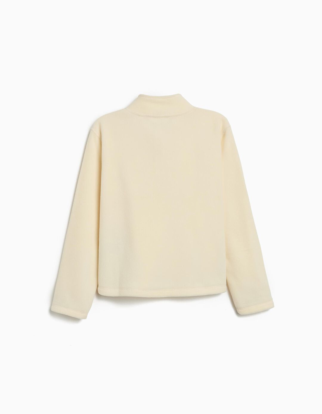 Camisola Polar com Fecho, Menina, Branco