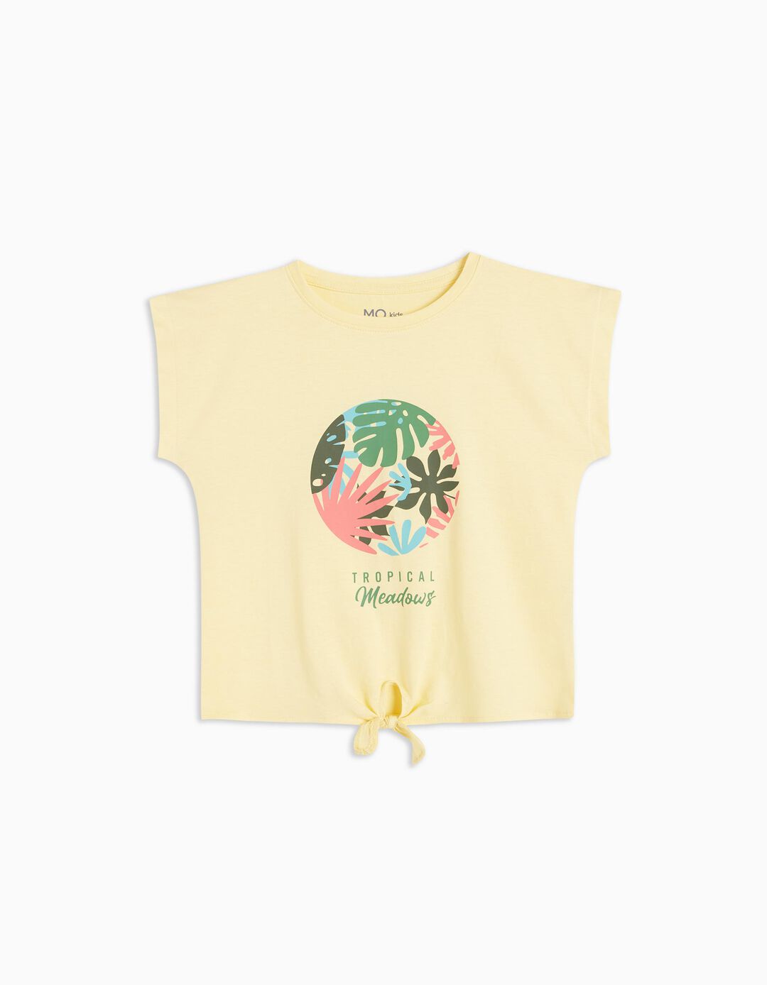 T-shirt Laço, Menina, Amarelo Claro