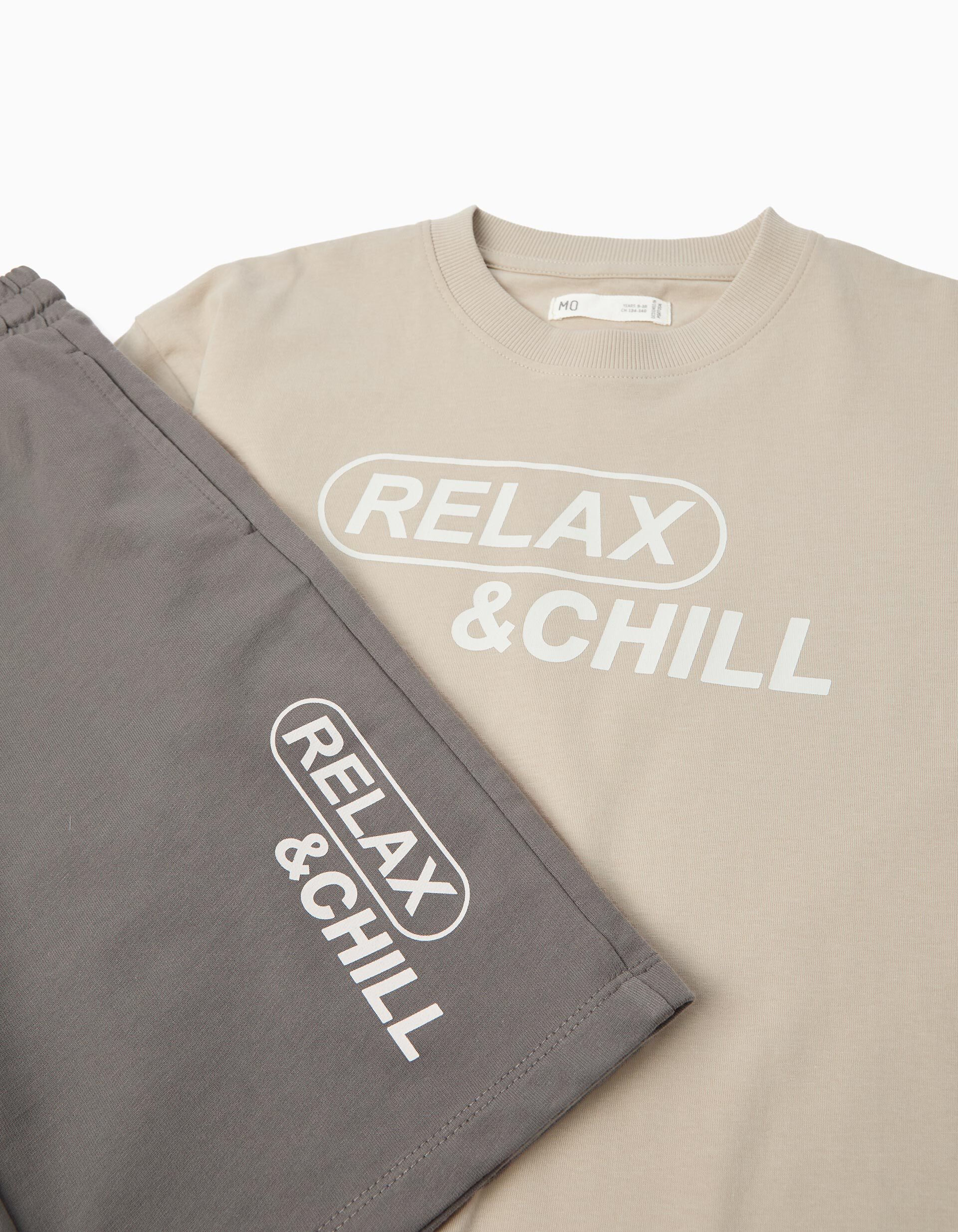 Comprar Online Conjunto T-shirt e Cal&ccedil;&otilde;es, Menino, Cinzento