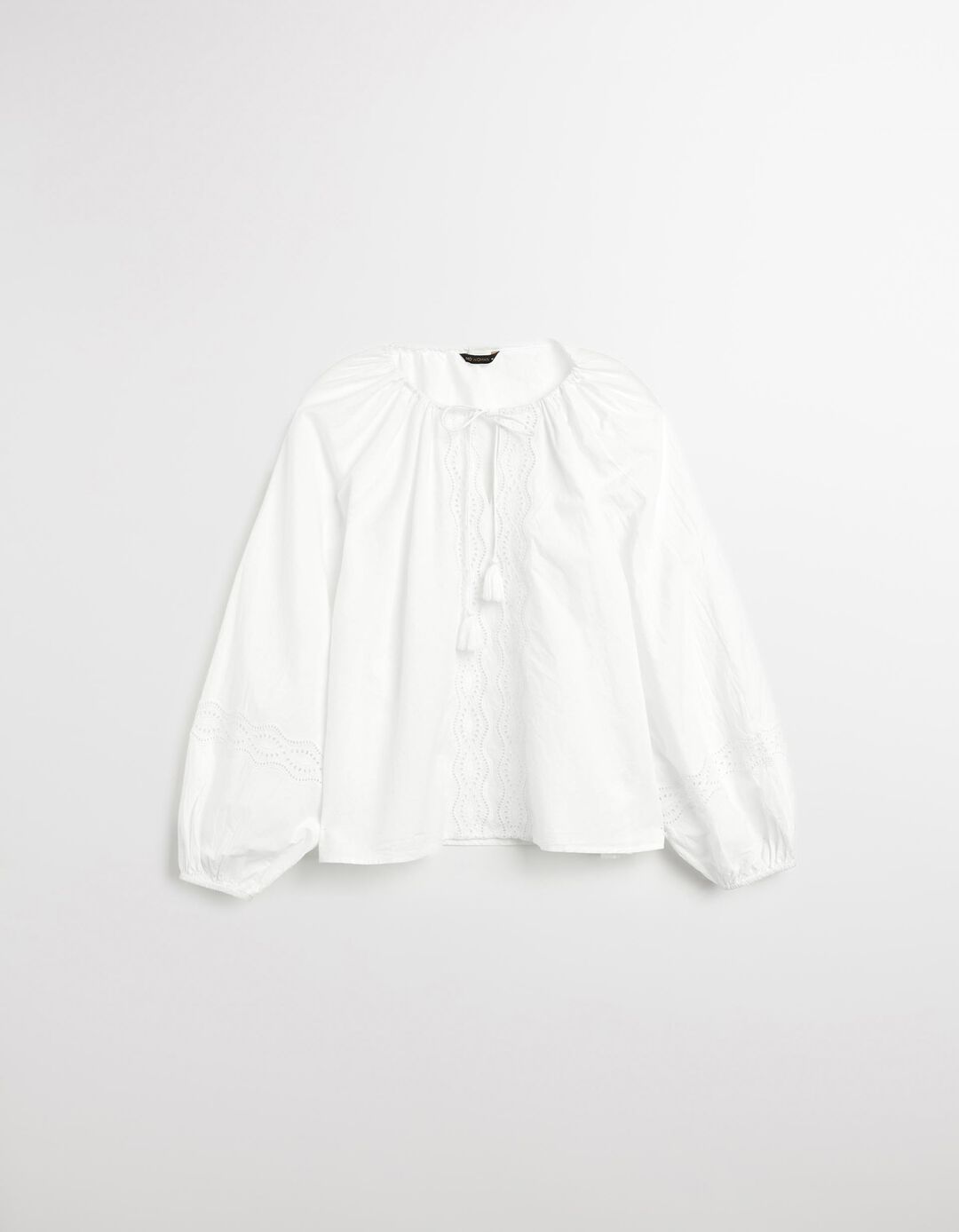 Blusa com Bordados, Mulher, Branca