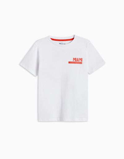 Miami Print T-shirt, Boys, White