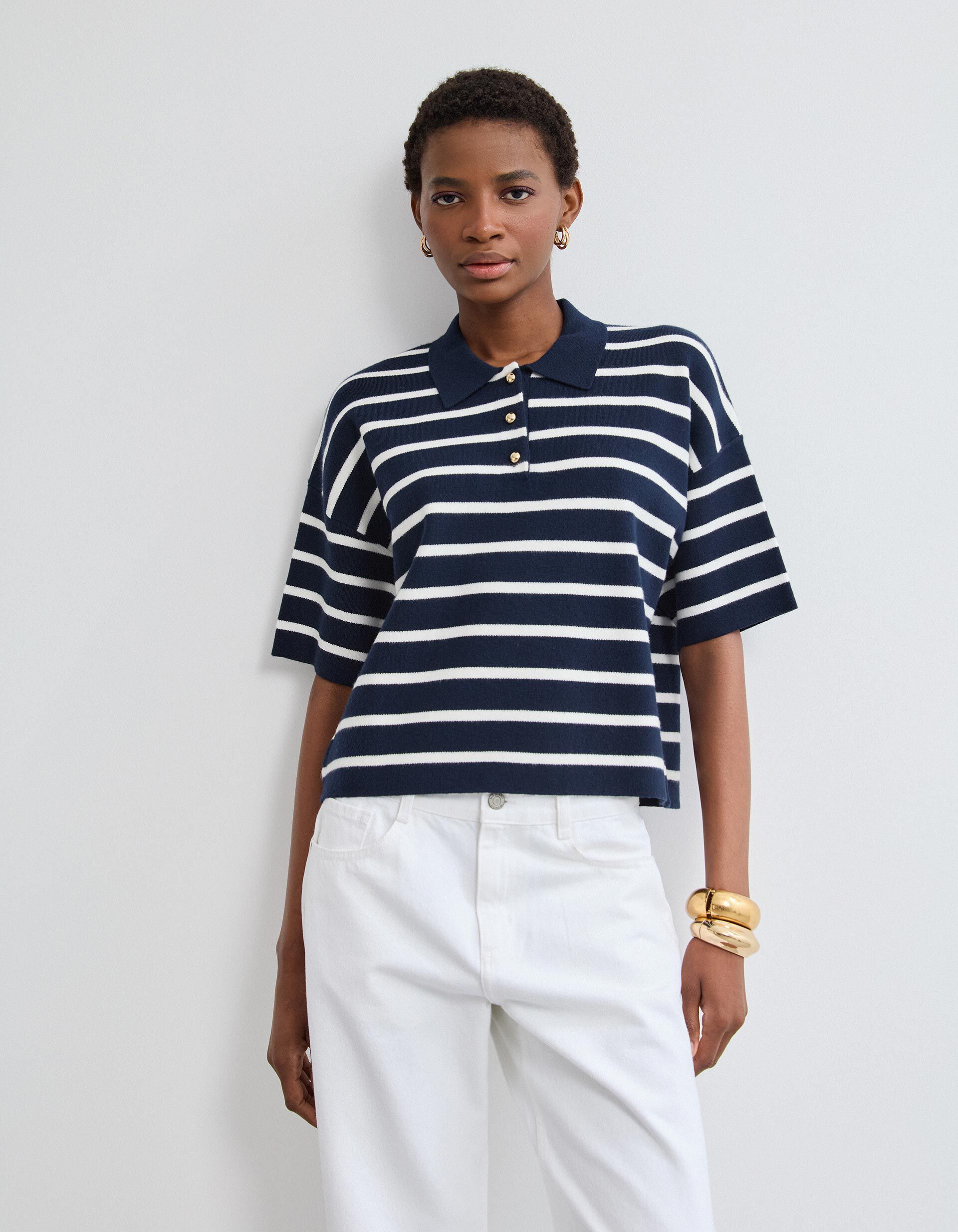 Comprar Online Polo de Malha, Mulher, Azul Escuro