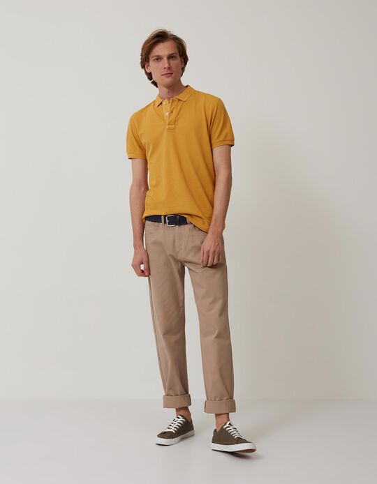 Polo Shirt, Men, Yellow