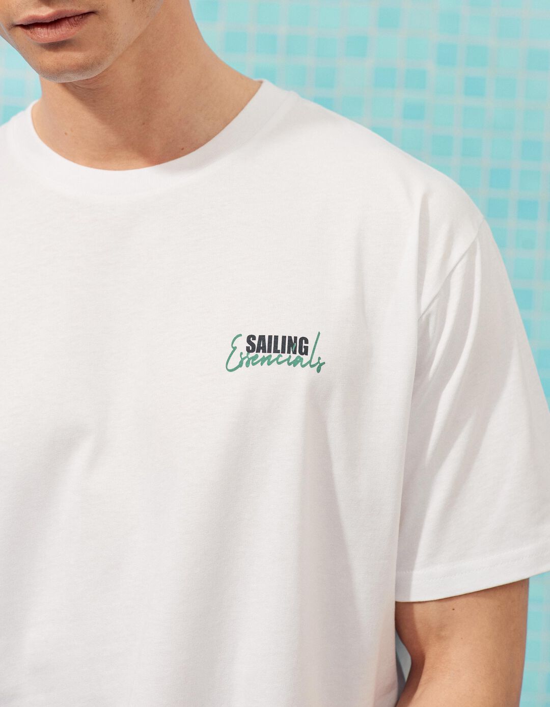 T-shirt Estampada, Homem, Branco