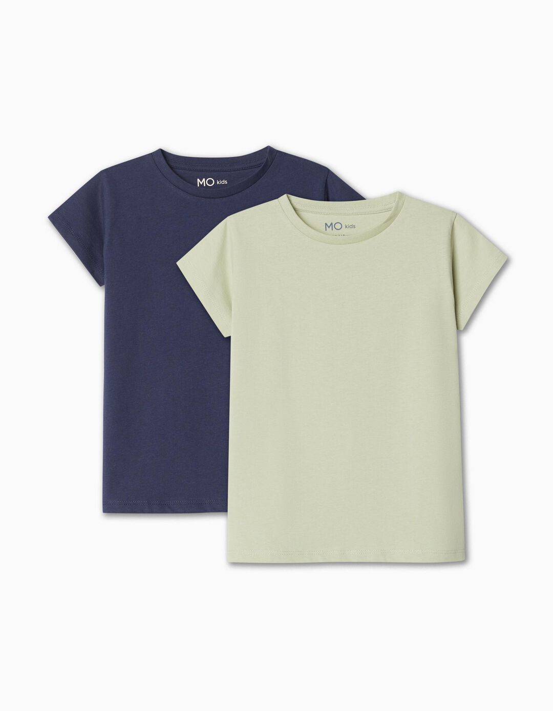 Pack 2 T-shirts, Menina, Azul Escuro/Verde