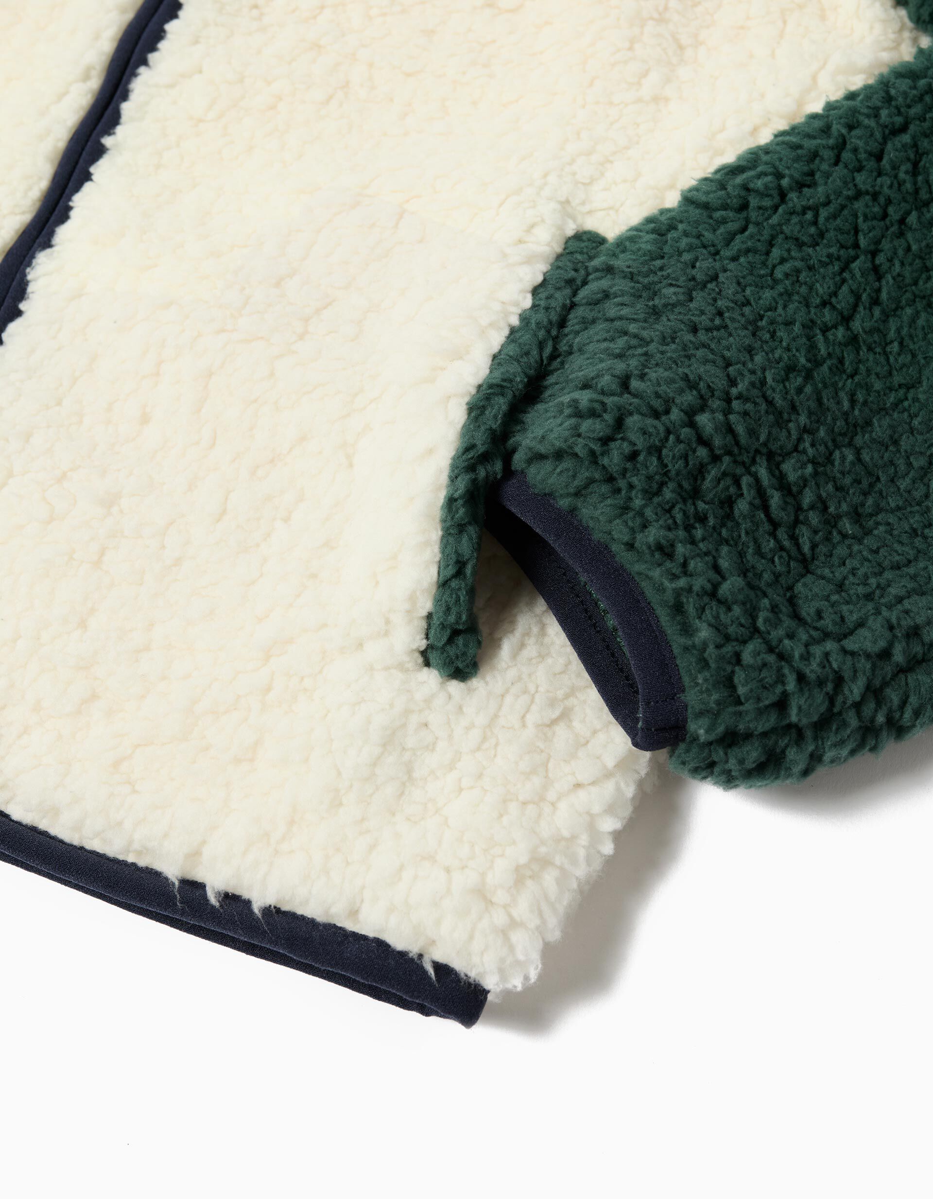 Comprar Online Casaco de Sherpa, Menino, Branco