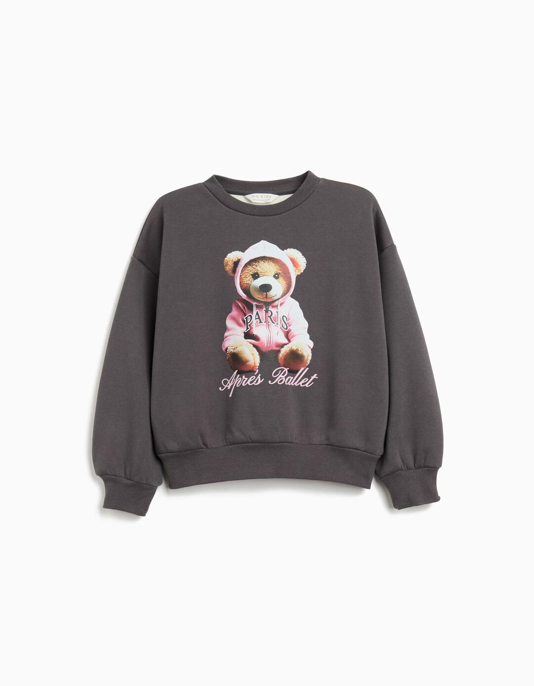 Sweatshirt de Felpa, Menina, Cinzento Escuro