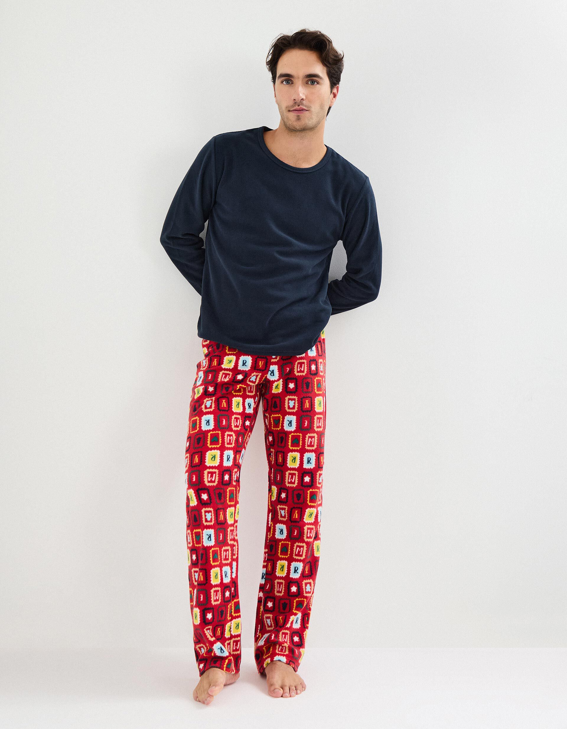 Comprar Online Pijama Polar Natal, Homem, Azul Escuro