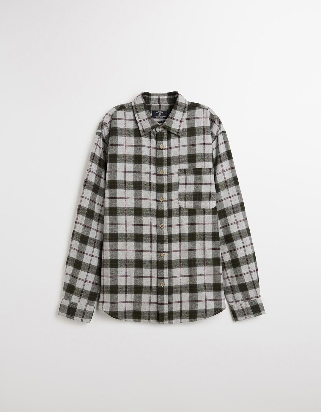 Camisa Flanela, Homem, Cinzento