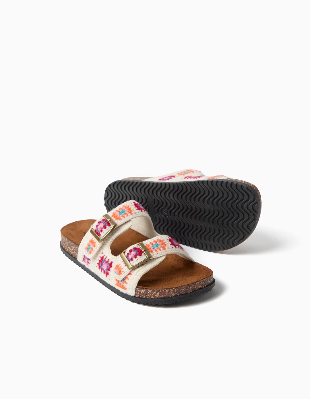 Sand&aacute;lias Crochet, Menina, Multicolor