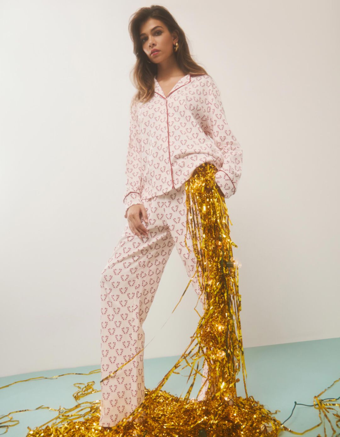 Pijama de Natal, Mulher, Rosa Claro