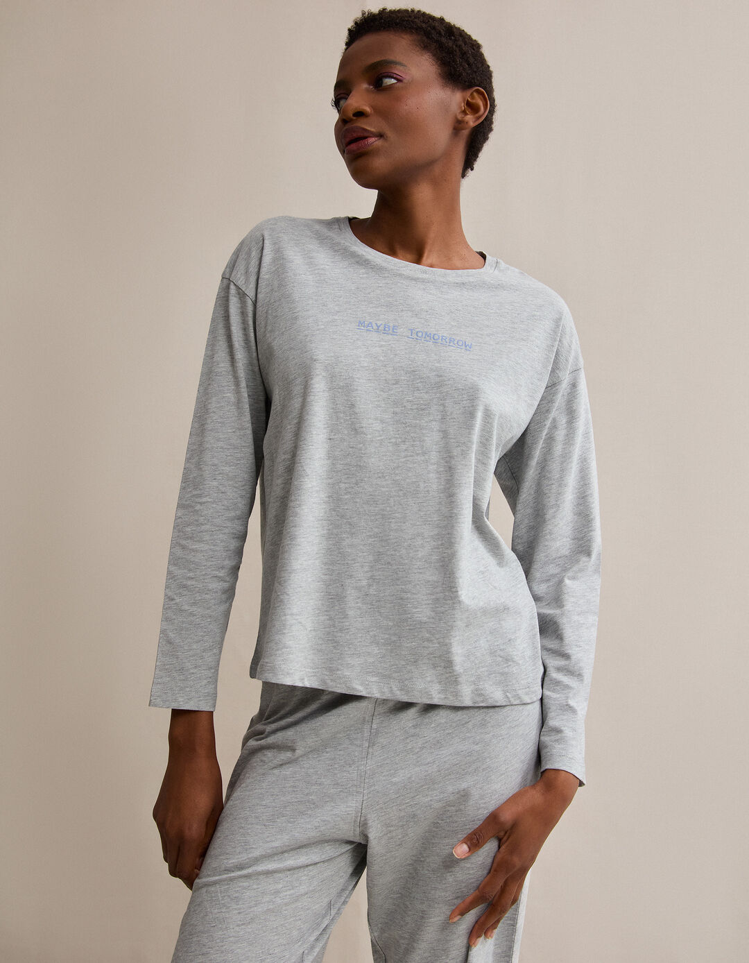 Pijama, Mulher, Cinzento Claro