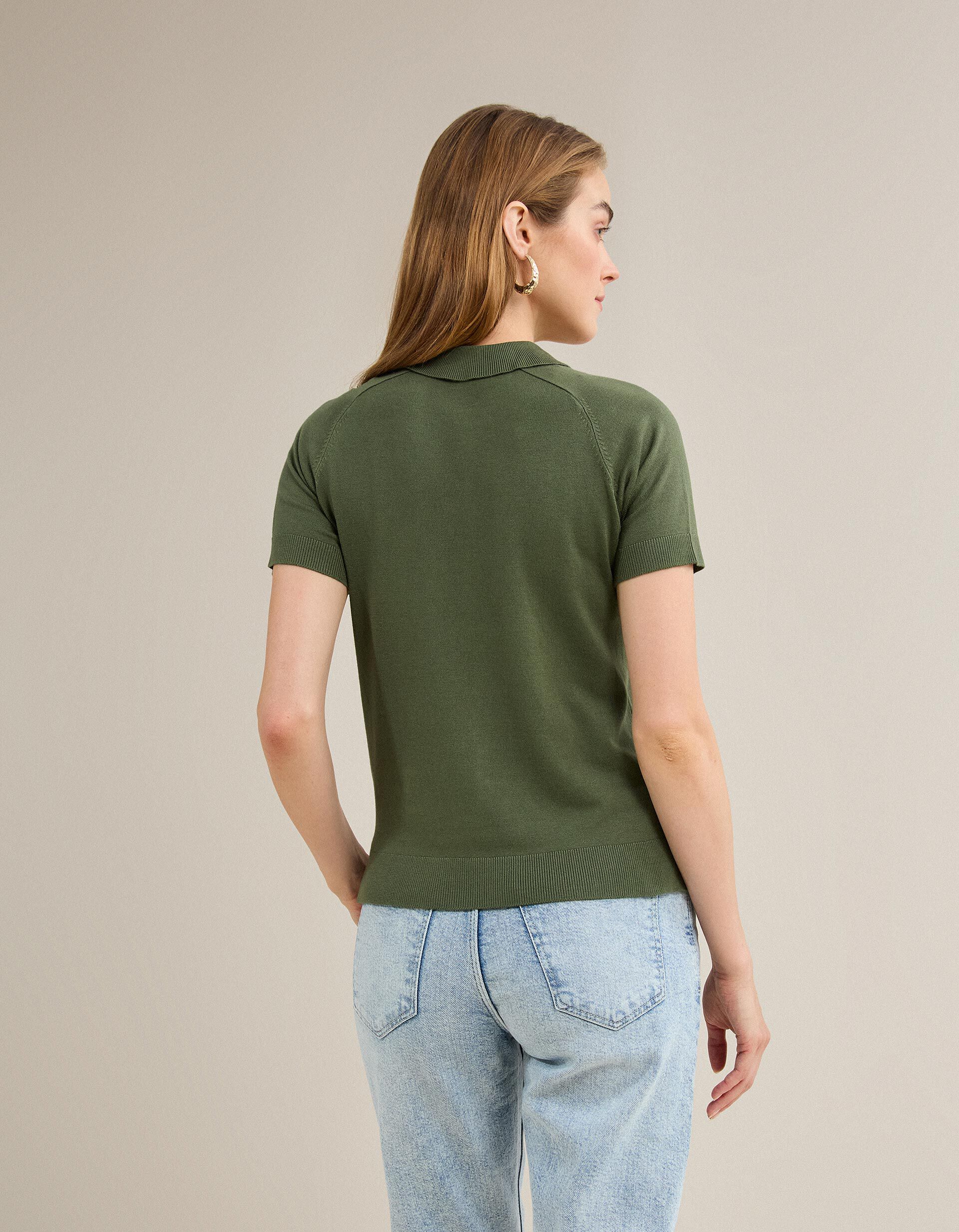 Comprar Online Polo Manga Curta, Mulher, Verde Escuro