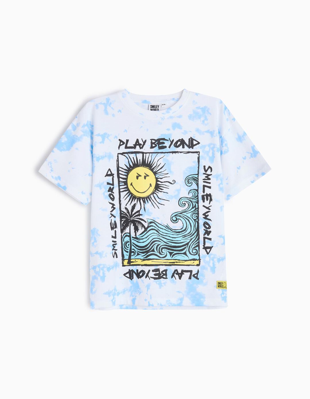 T-shirt 'Smiley World', Menino, Azul