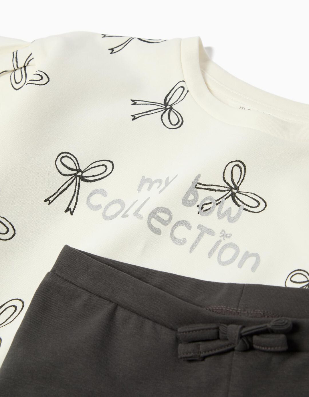 Conjunto Sweatshirt e Leggings, Menina, Branco