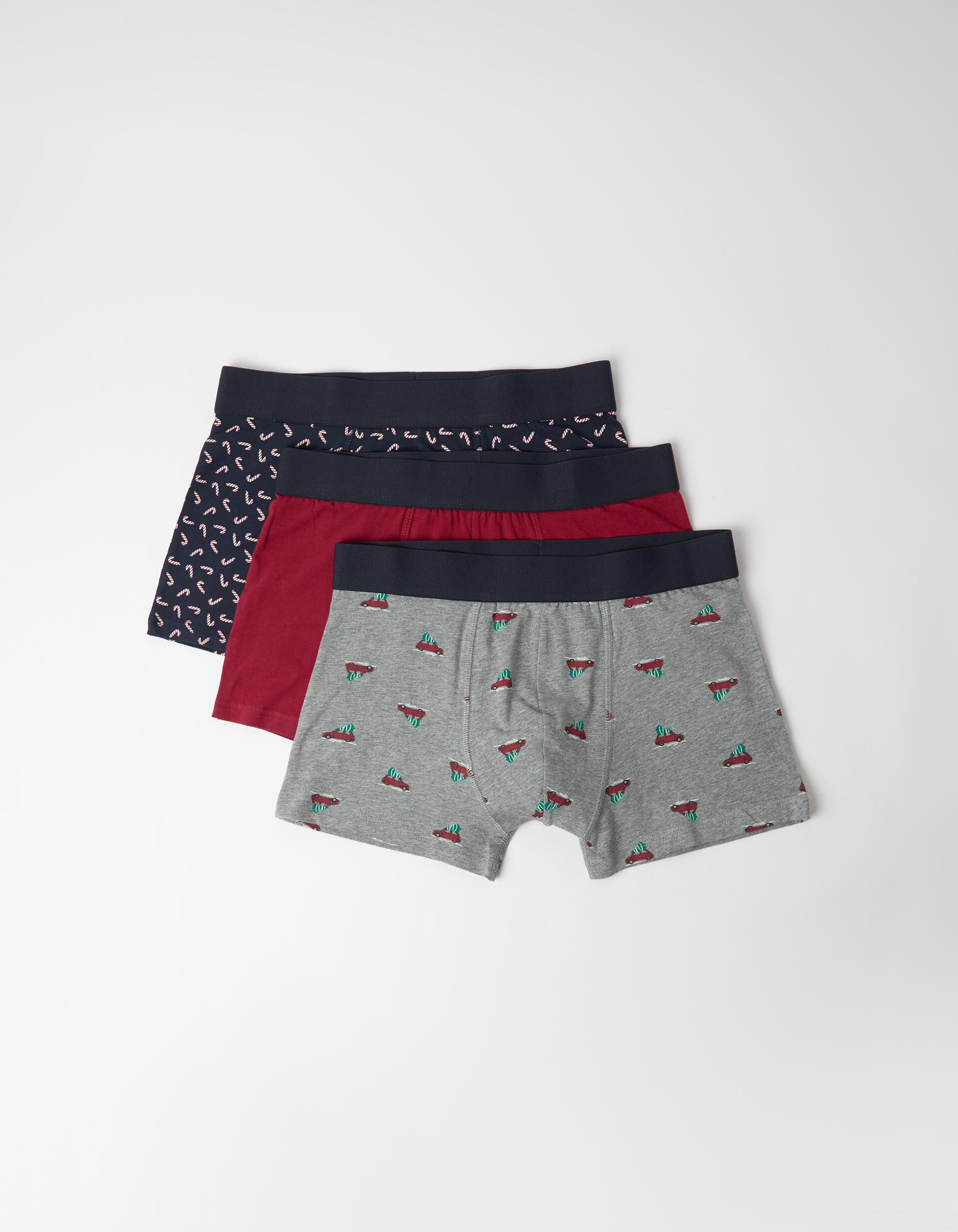 Comprar Online Pack 3 Boxers Natal, Homem, Vermelho Escuro