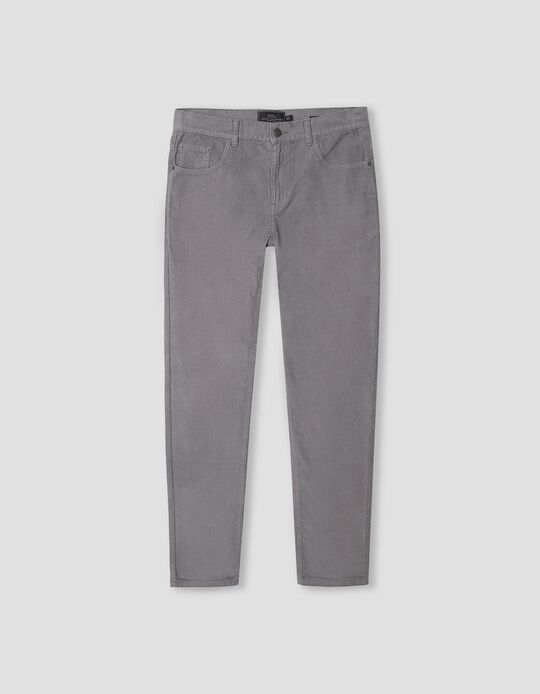 Bombazine Trousers, Men, Grey